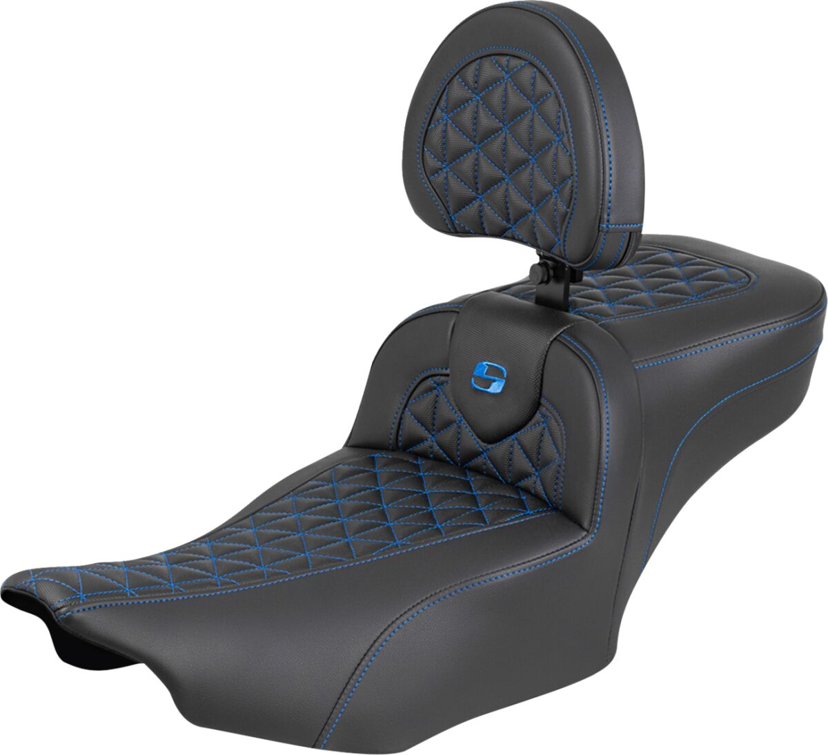Roadsofa™ Extended Reach Seat - with Backrest - Blue Stitch