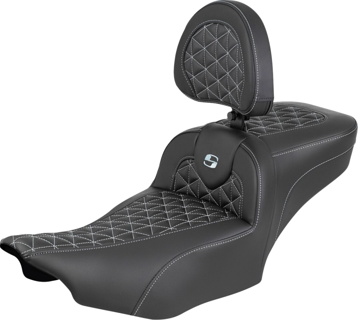 Roadsofa™ Extended Reach Seat - with Backrest - Silver Stitch