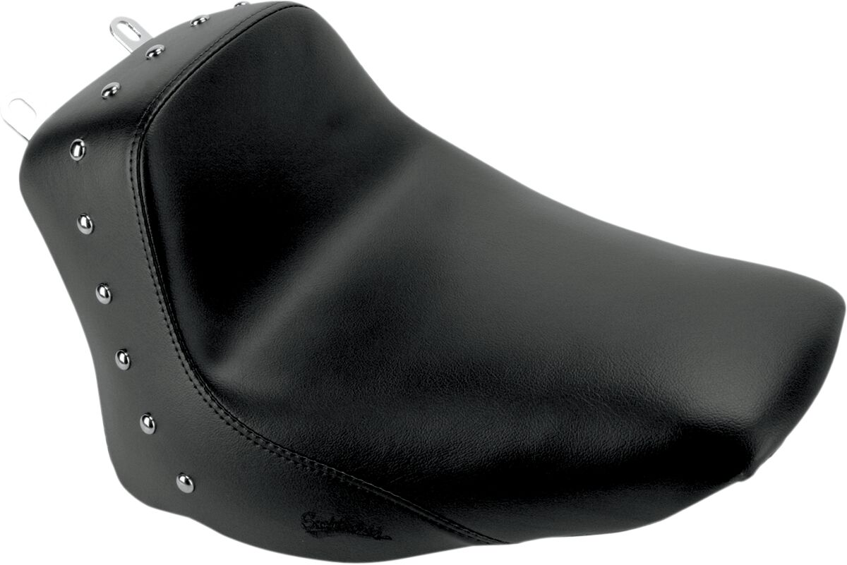 SOLO SEAT HEELS DOWN FRONT SADDLEGEL™ STUDDED BLACK|NATURAL