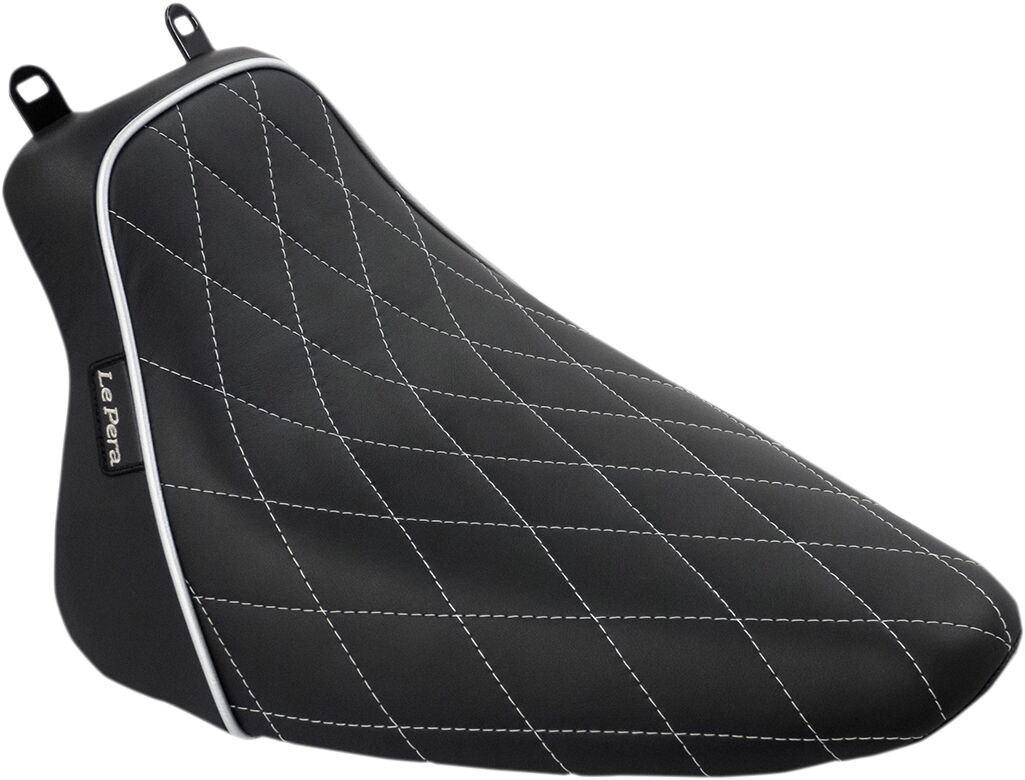 SEAT BARE BONES SOLO BLACK W/WHITE DIAMOND STITCH