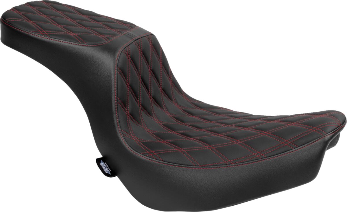Predator 2-Up Seat - Double Diamond - Red Stitching - FL/FX