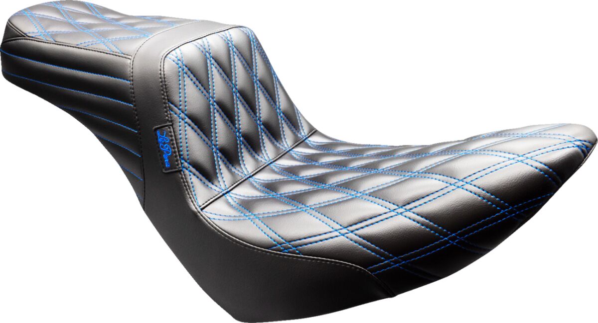 Tailwhip Seat - Double Diamond - Black/Blue Stitch - FX/FL