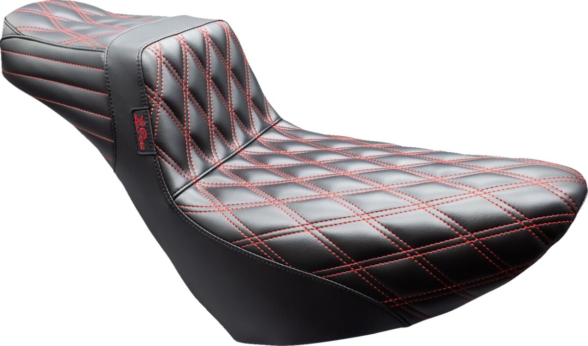 Tailwhip Daddy Long Legs Seat - Double Diamond - Black/Red Stitch - FX