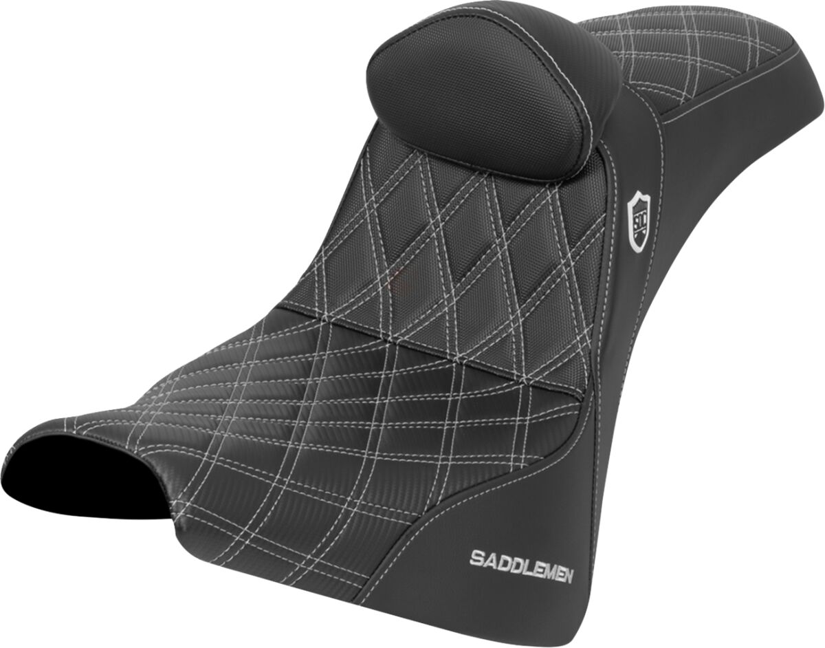 Pro Series SDC Performance Seat - w/o Backrest - Silver Stitch - Gripper