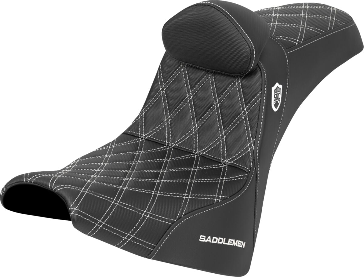 Pro Series SDC Performance Seat - w/o Backrest - White Stitch - Gripper