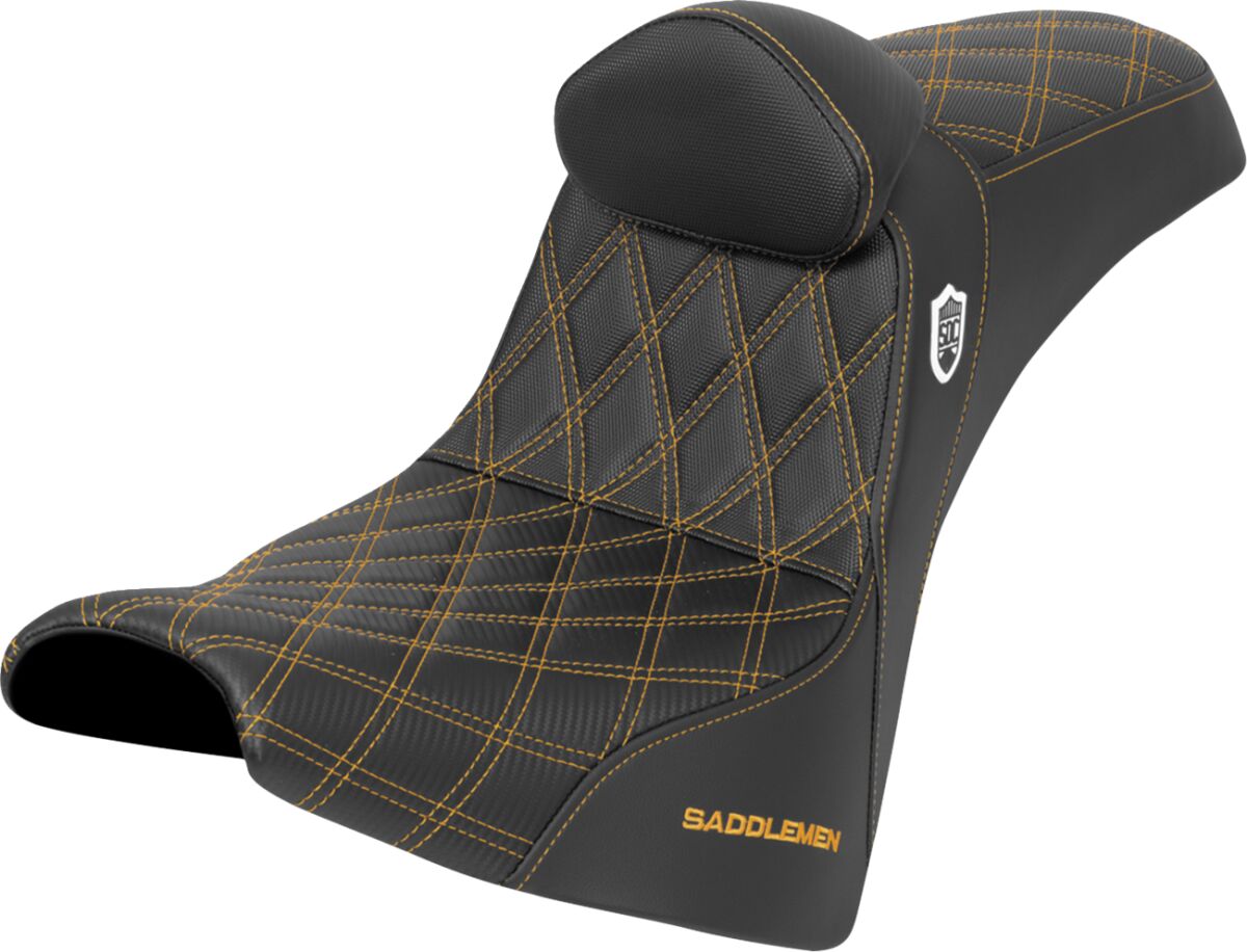 Pro Series SDC Performance Seat - w/o Backrest - Gold Stitch - Gripper