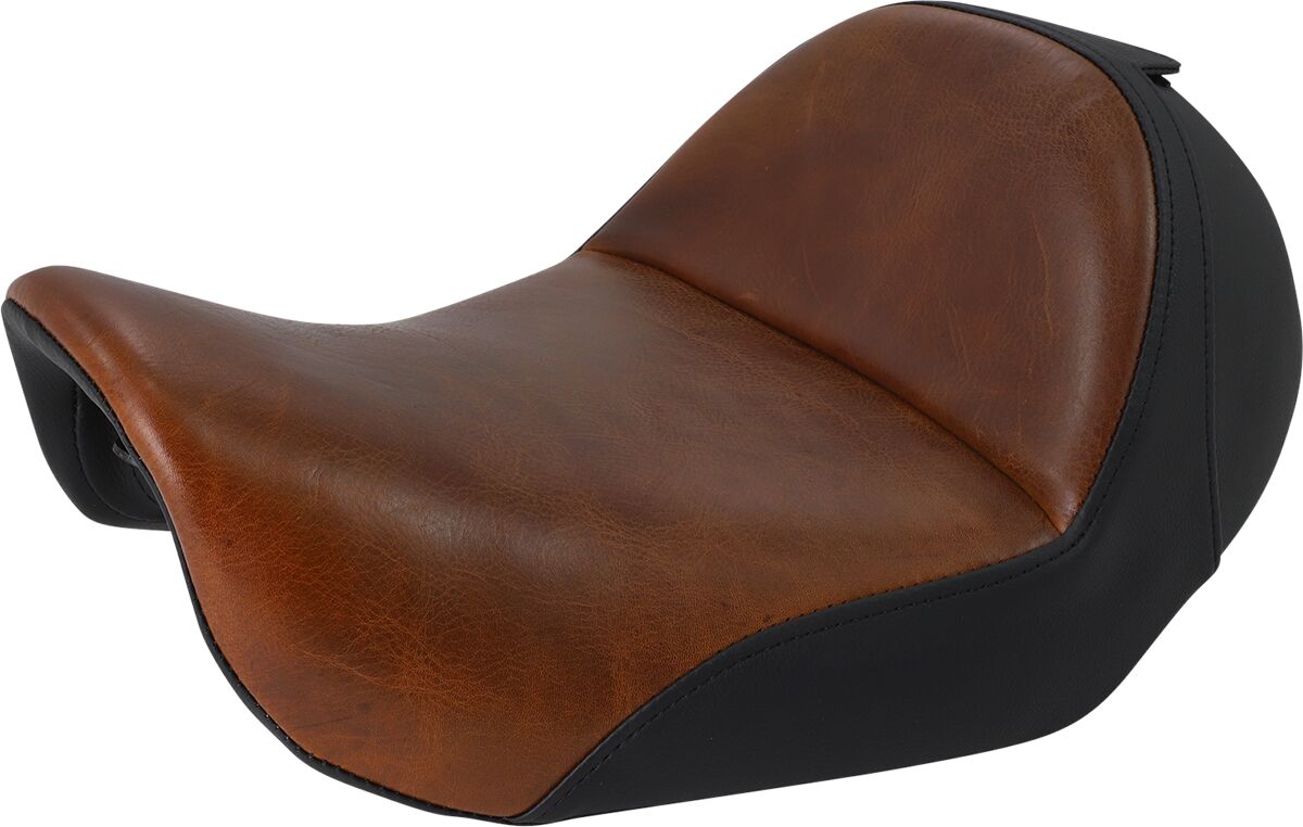 LARIAT SOLO SEAT DISTRESSED BROWN LEATHER WITH GEL HARLEY DAVIDSON