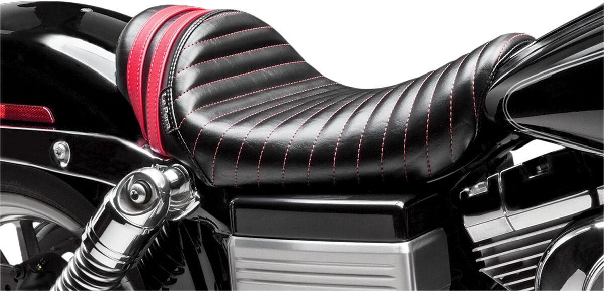 SEAT STUBS SPOILER SOLO TUCK & ROLL BLACK W/RED STRIPES