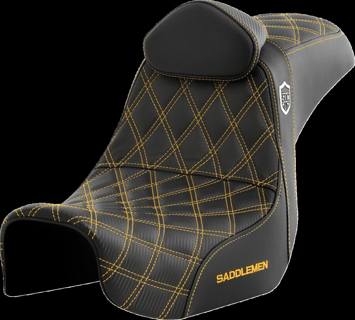 Pro Series SDC Performance Seat - with Backrest - Gold Stitch