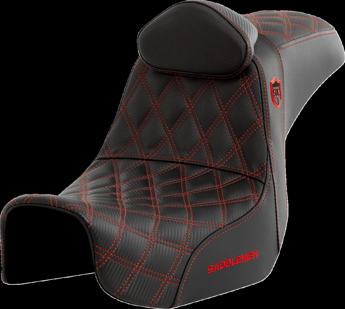 Pro Series SDC Performance Seat - with Backrest - Red Stitch