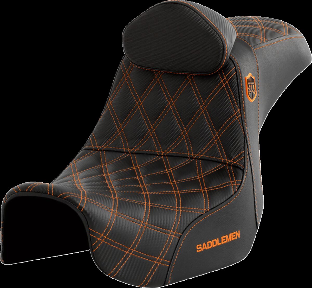 Pro Series SDC Performance Seat - with Backrest - Orange Stitch