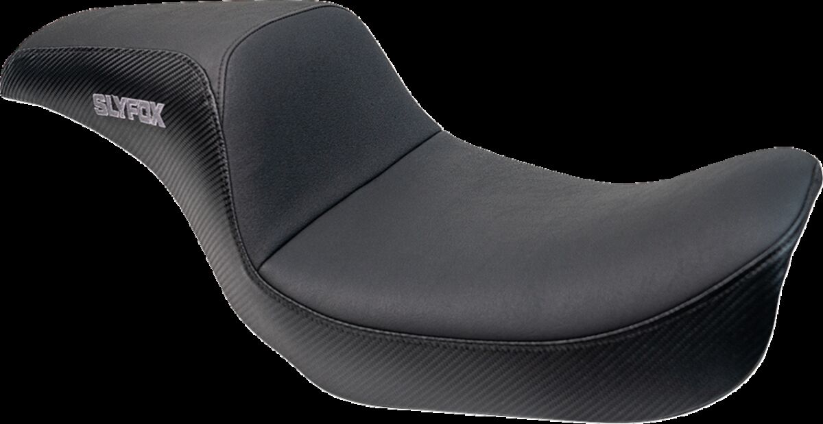 Seat Slyfox Blk Vinyl w/slipstp Smth CF Gry Logo Dyna 96-03