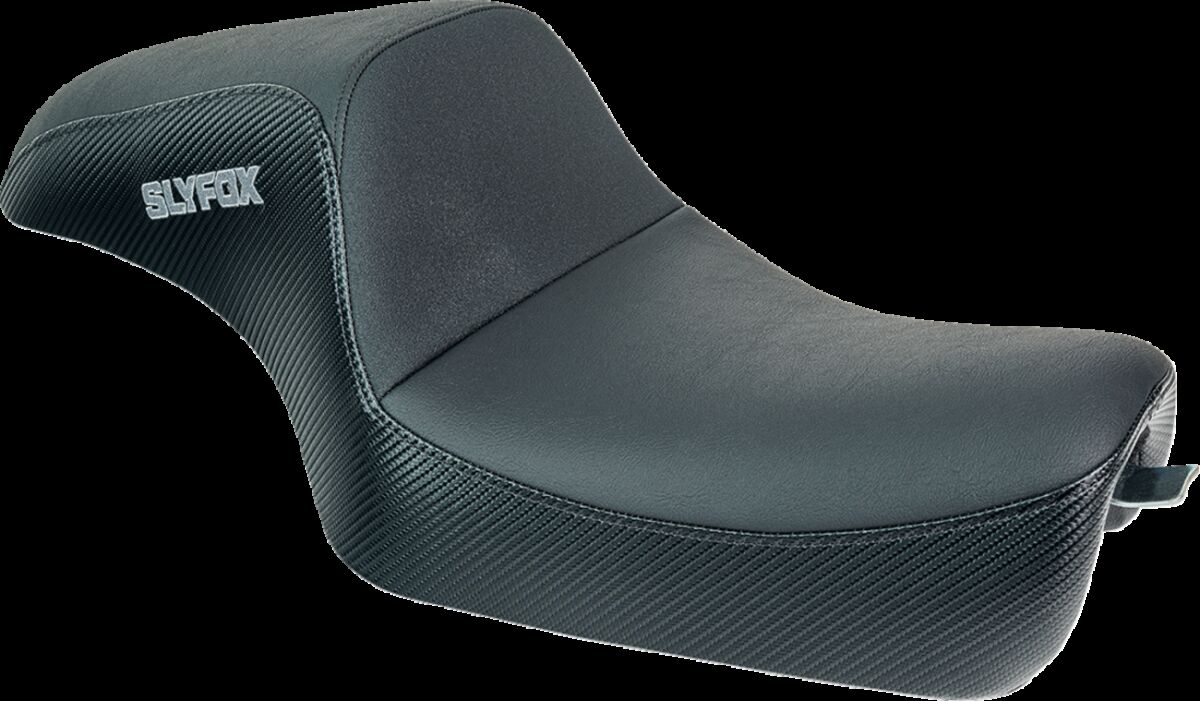 Seat Slyfox Blk Vinyl w/slipstp Smooth CF Gry Logo XL 04-22