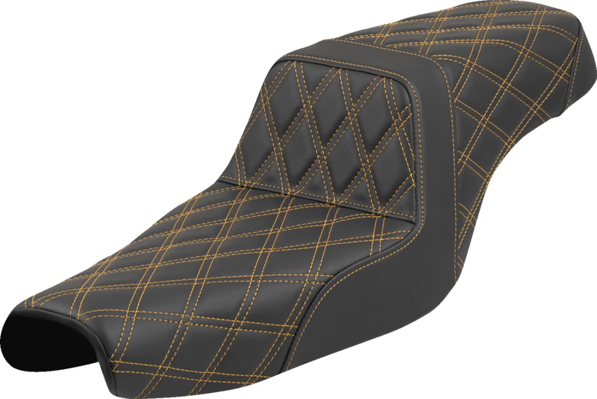 Step-Up Seat - Lattice Stitch - Gold Stitch - XL