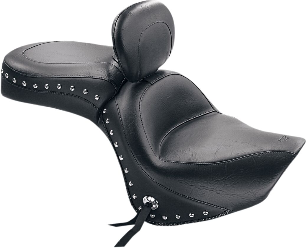 SEAT TWO-PIECE WIDE TOURING 2-UP STUDDED WITH CONCHOS AND DRIVER BACKREST