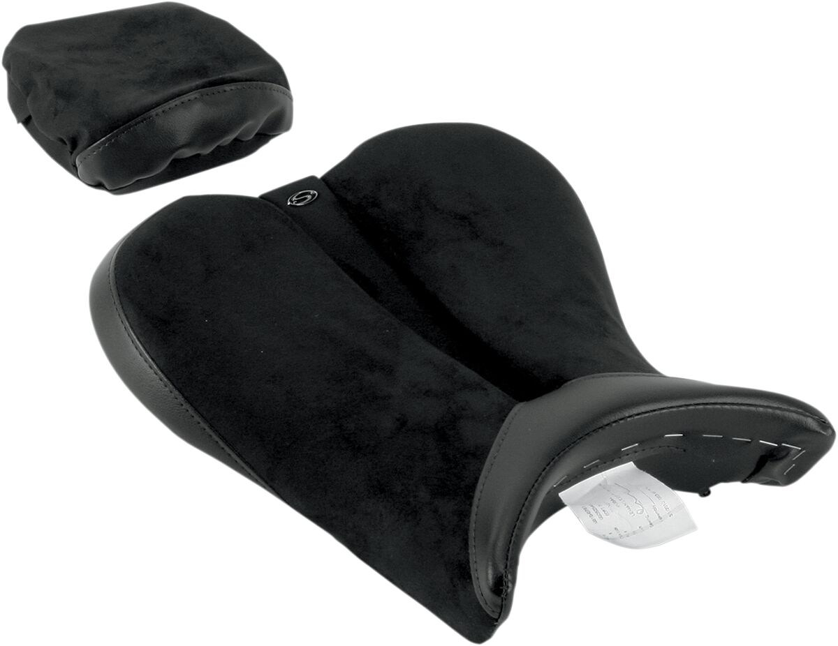 SOLO SEAT GEL-CHANNEL - SPORT FRONT SADDLESUEDE PLAIN BLACK|BLACK