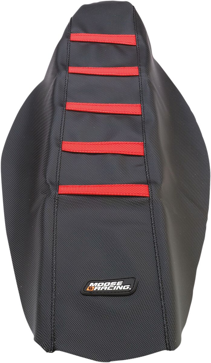 RIBBED SEAT COVER BLACK/RED