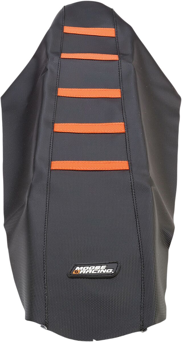 RIBBED SEAT COVER BLACK/ORANGE
