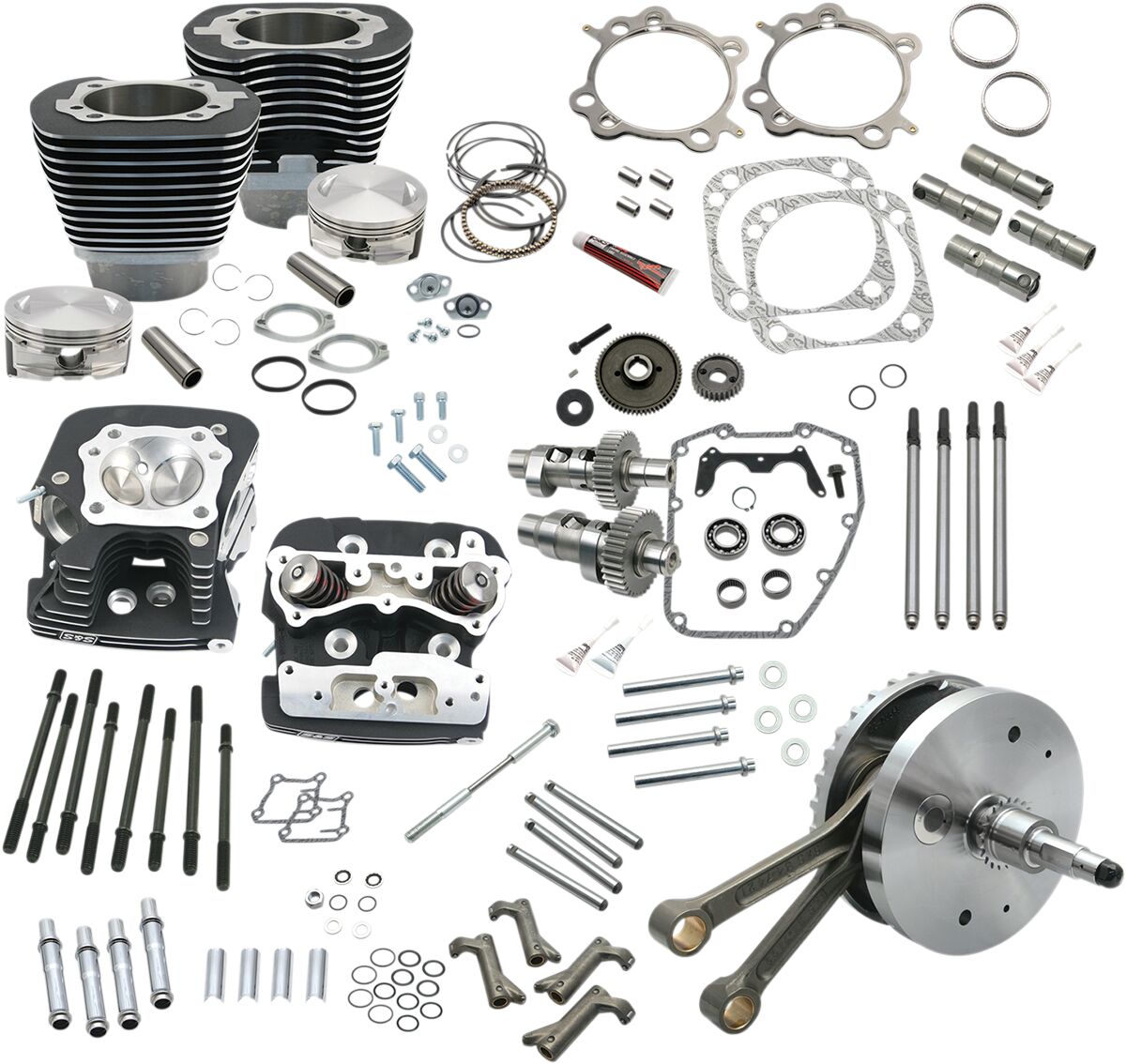 124" Hot Setup komplekt Twin Cam 91cc, must/pulbervärvitud