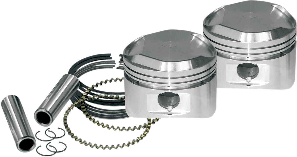 SUPER STOCK PISTON KIT 3 1/2" STD-SIZE HIGH COMPRESSION W/ RINGS