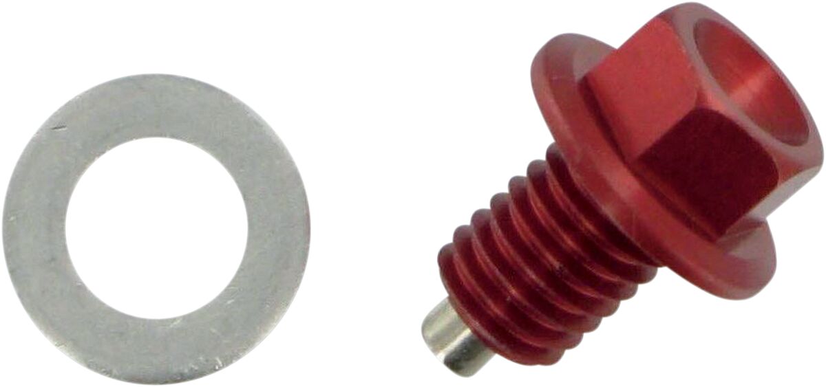 MAGNETIC DRAIN PLUG ZIP-TY RED KAWASAKI/SUZUKI