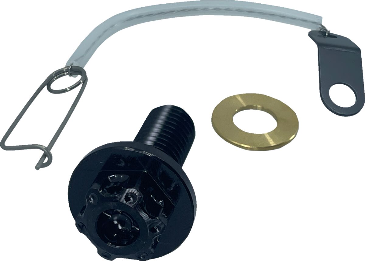 DRAIN PLUG 8X1.25X24 BLACK