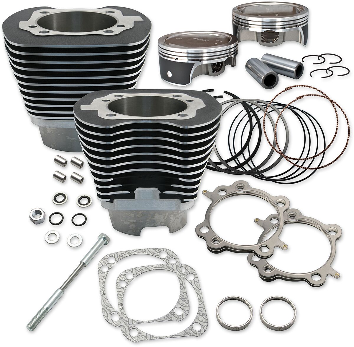 124" LOW COMPRESSION 4-1/8" BIG BORE KIT WRINKLE BLACK FINISH