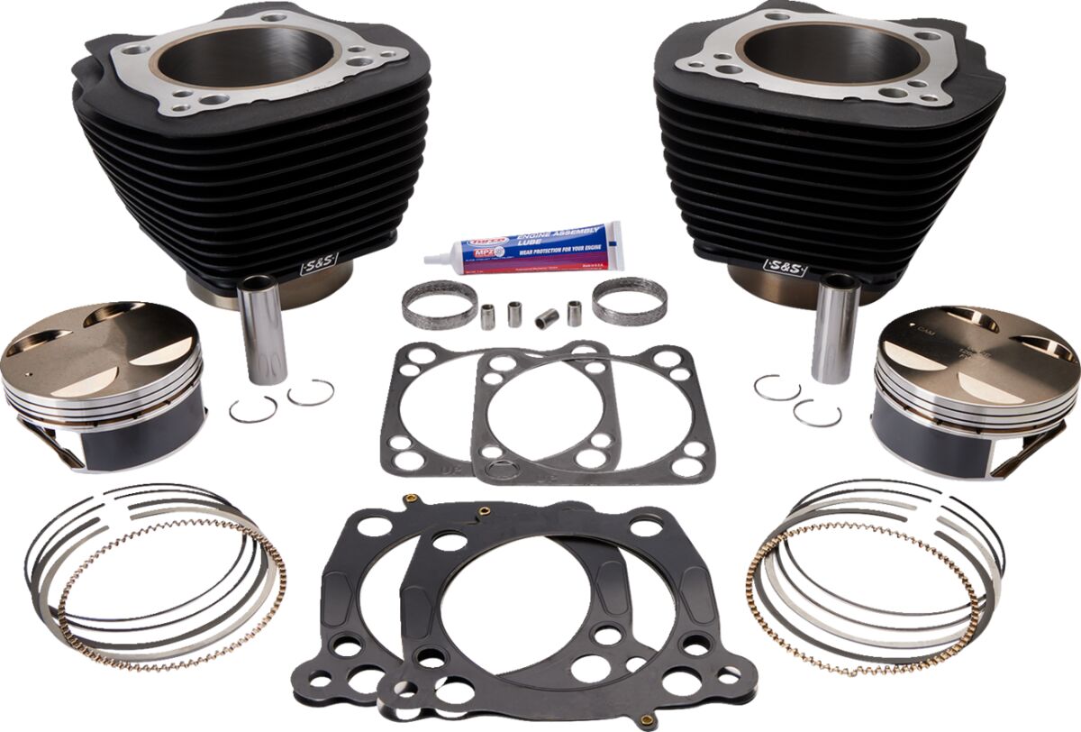 CYLINDER KIT 124" BIG BORE W/O HIGHLIGHTED FINS BLACK