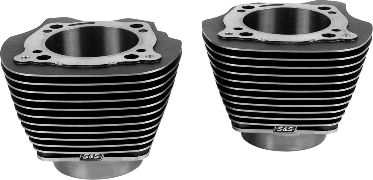 Cylinder Set - 4.32" Bore - Unhoned - Black Granite w/Highlighted Fins - M8