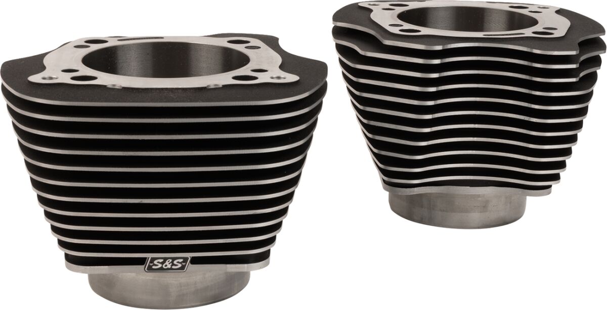 Cylinder Set - 4.32" Bore - Unhoned - Black w/Highlighted Fins - M8