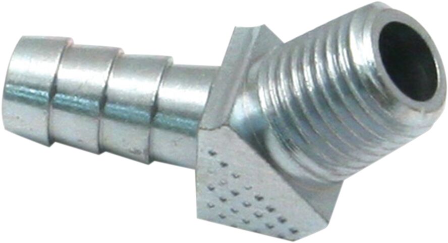 Liitmik 45°, voolik, 1/4" isane toru x 3/8" isane voolik, karter