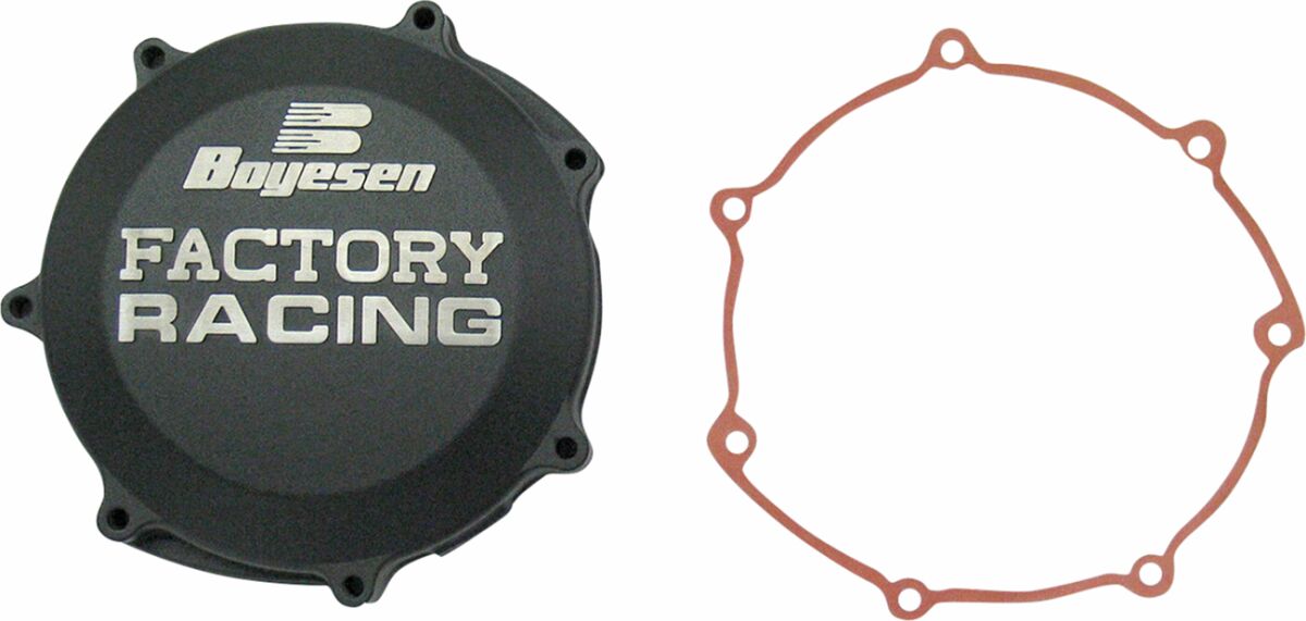 CLUTCH COVER FACTORY RACING  ALUMINUM REPLACEMENT BLACK