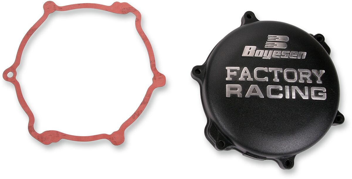 CLUTCH COVER FACTORY RACING  ALUMINUM REPLACEMENT BLACK