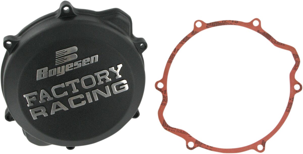 CLUTCH COVER FACTORY RACING  ALUMINUM REPLACEMENT BLACK