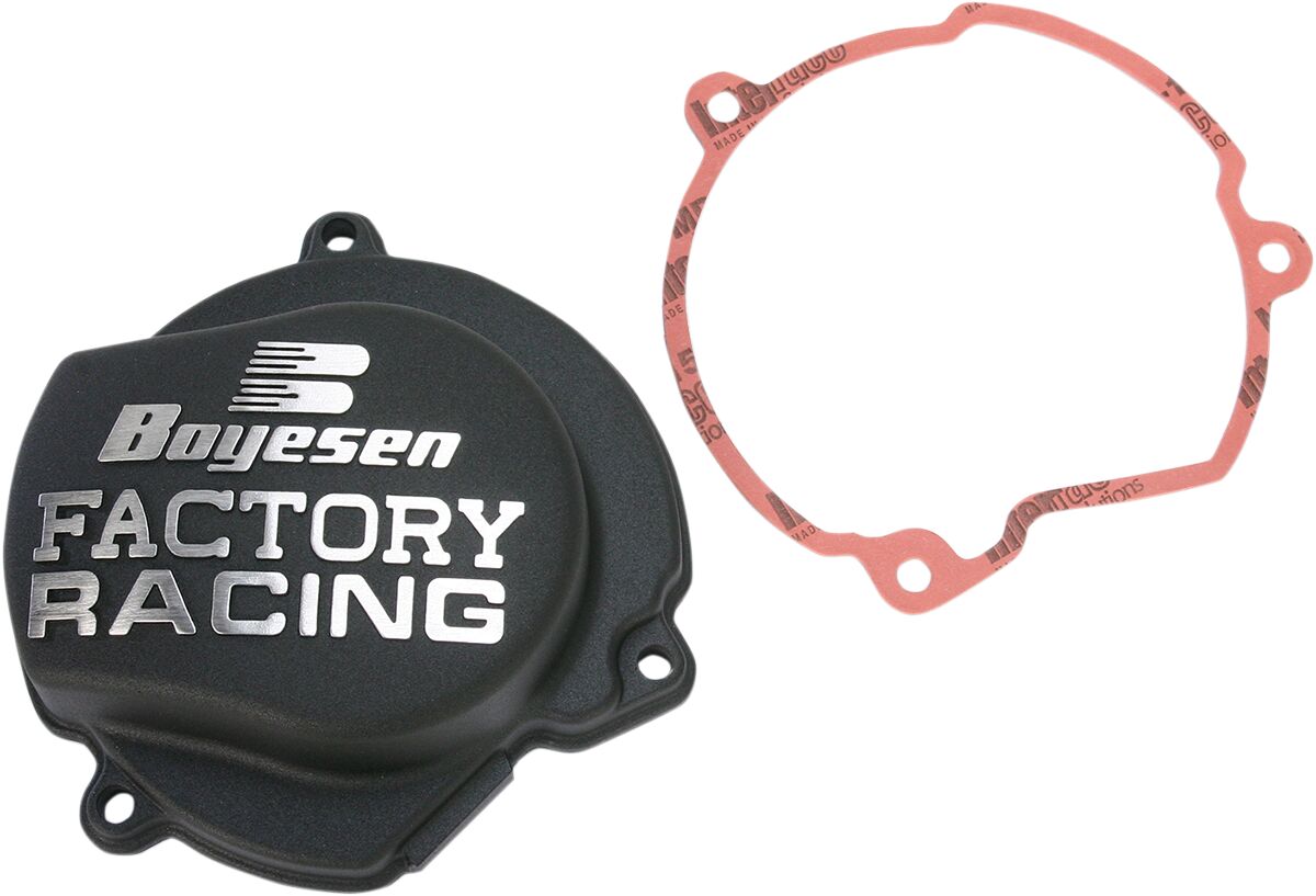 IGNITION COVER FACTORY RACING  ALUMINUM REPLACEMENT POWDER-COATED BLACK