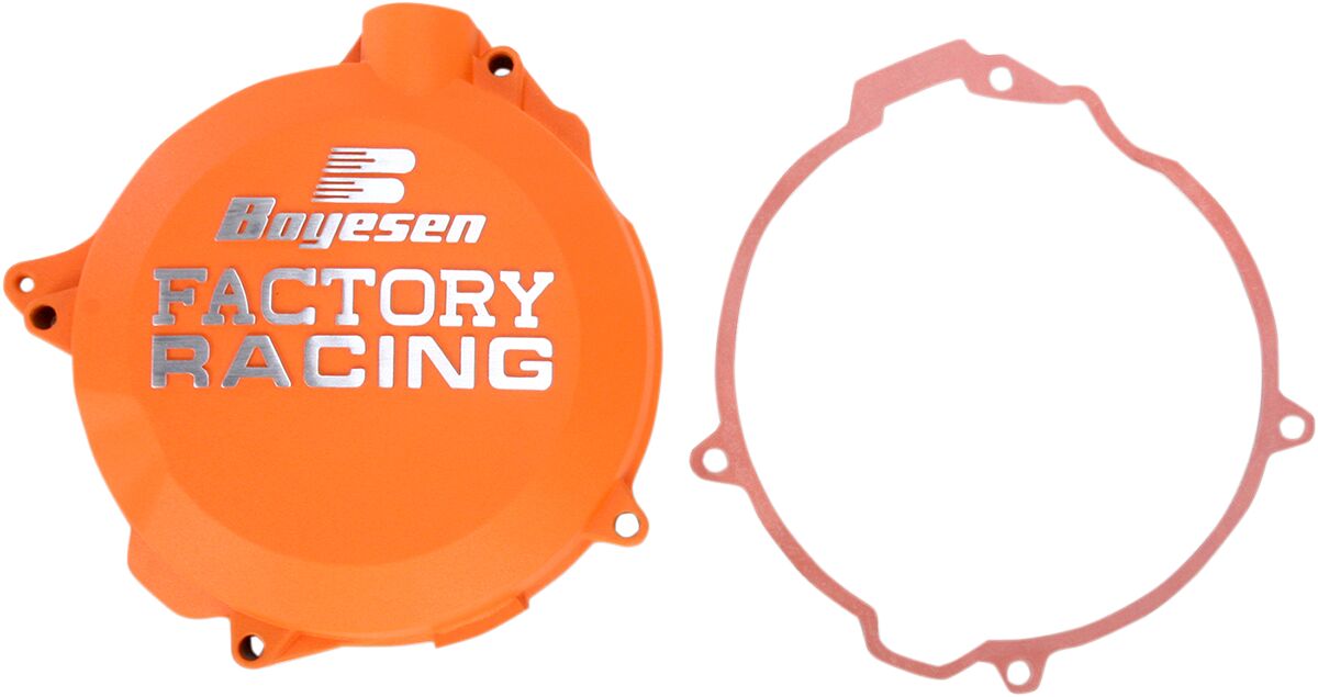 CLUTCH COVER FACTORY RACING  ALUMINUM REPLACEMENT POWDER-COATED ORANGE