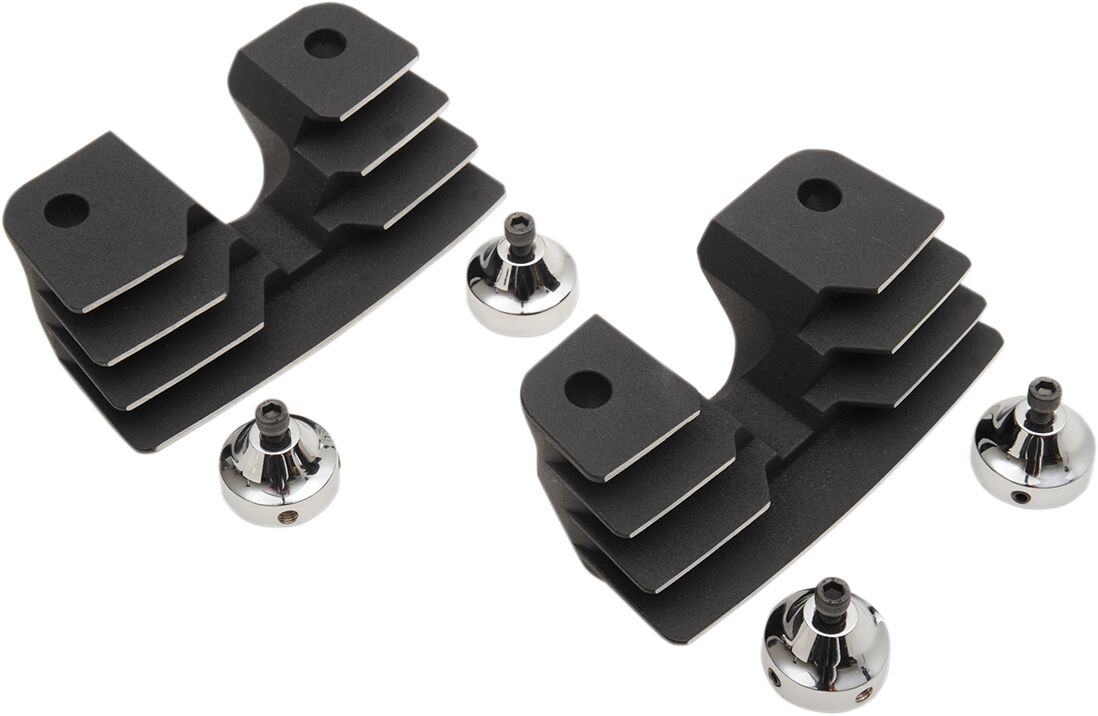 SPARK PLUG HEAD BOLT COVERS FINNED BLACK