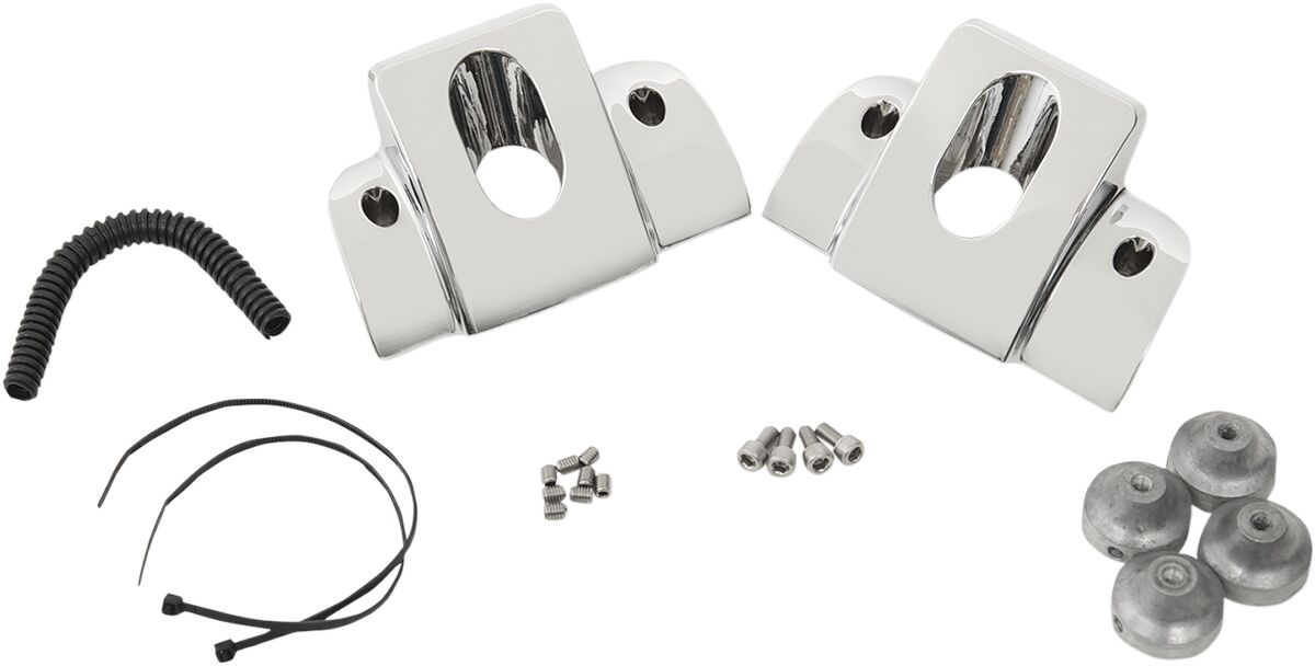 SPARK PLUG HEAD BOLT COVERS SMOOTH CHROME