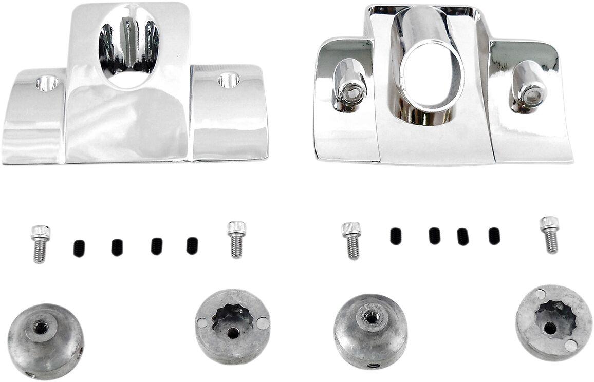 SPARK PLUG HEAD BOLT COVERS SMOOTH CHROME