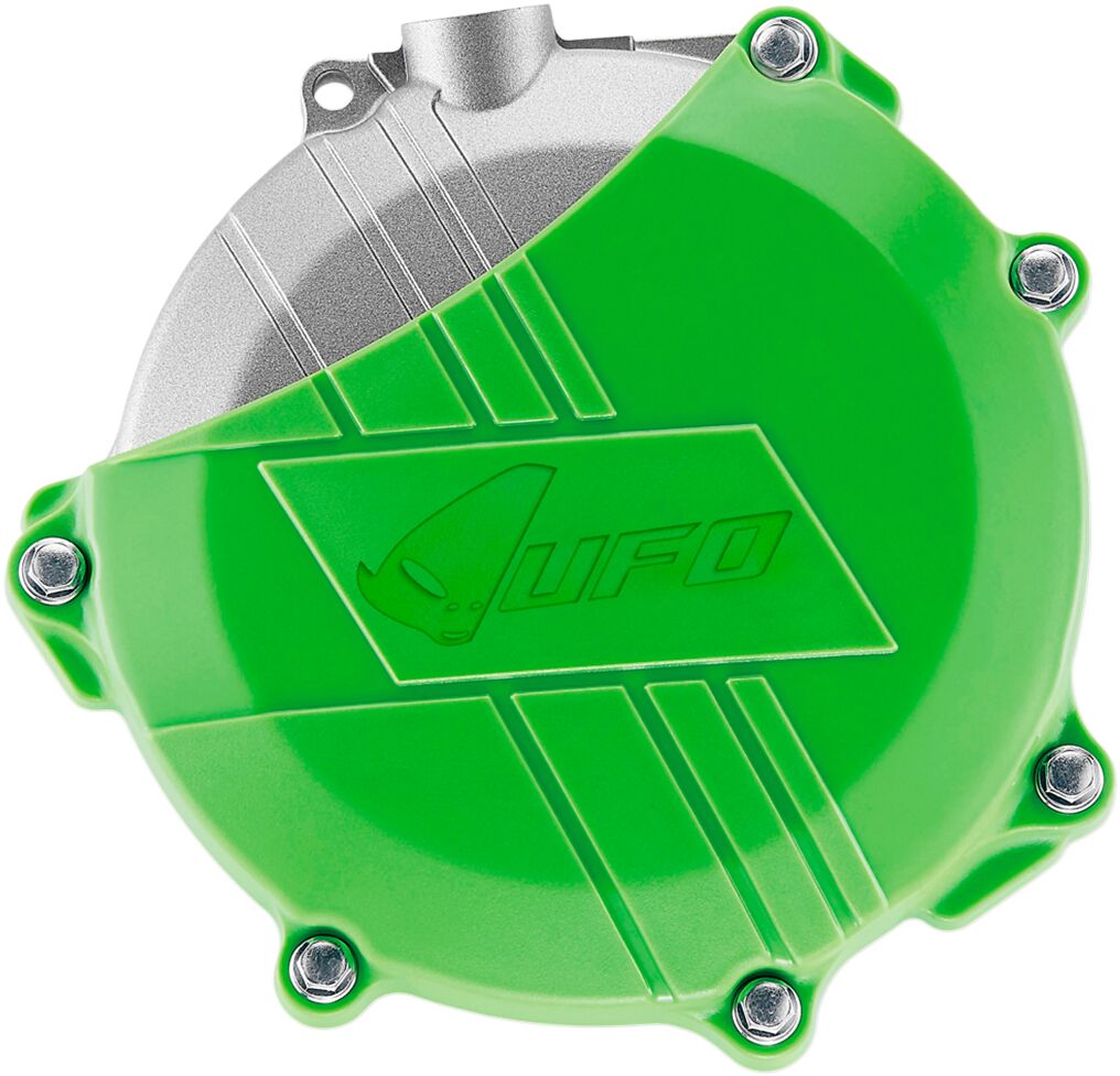 CLUTCH COVER W/MOUNTING KIT KAWASAKI KXF450 GREEN