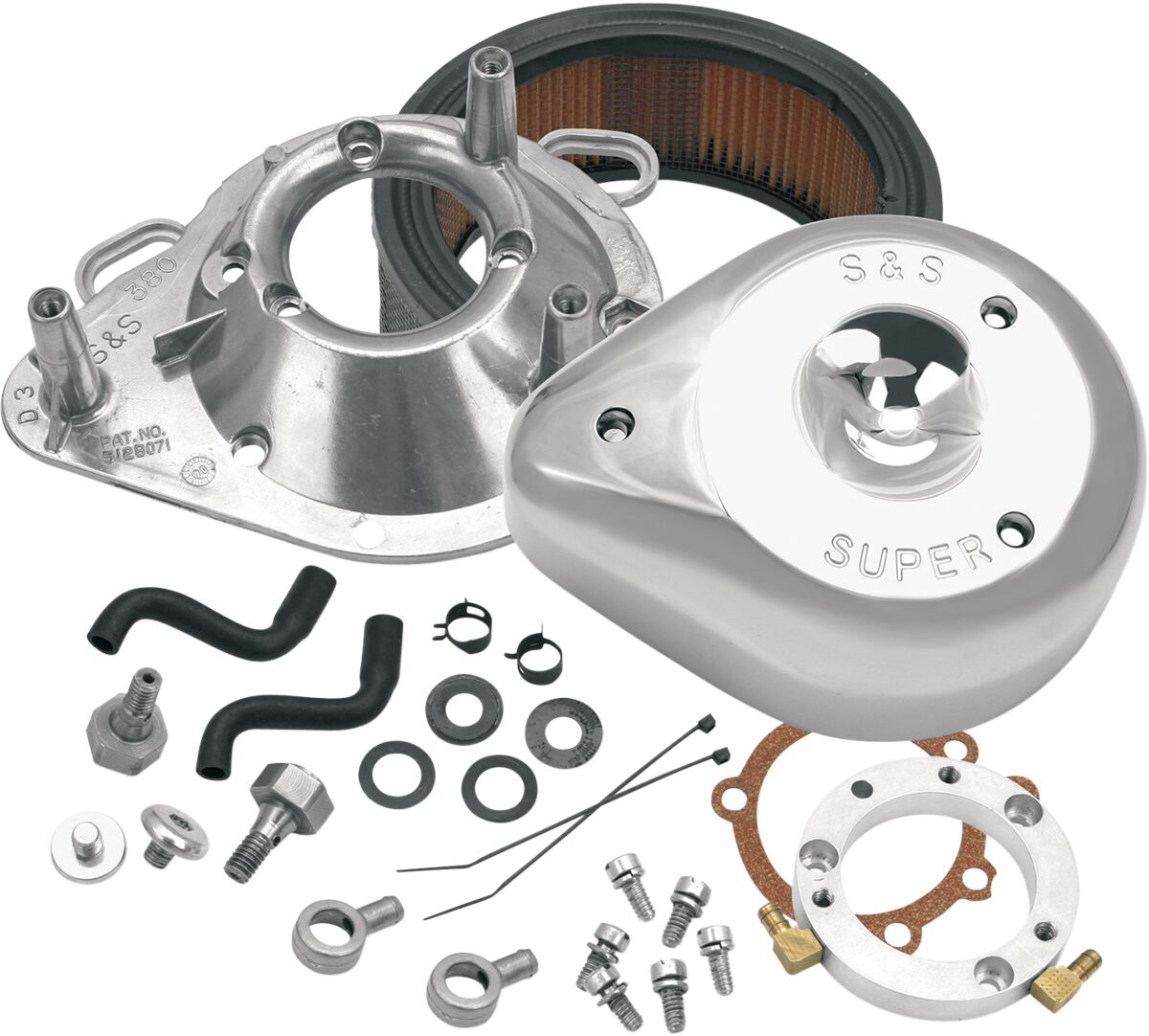 TEARDROP AIR CLEANER FOR CV-CARB/EFI CHROME
