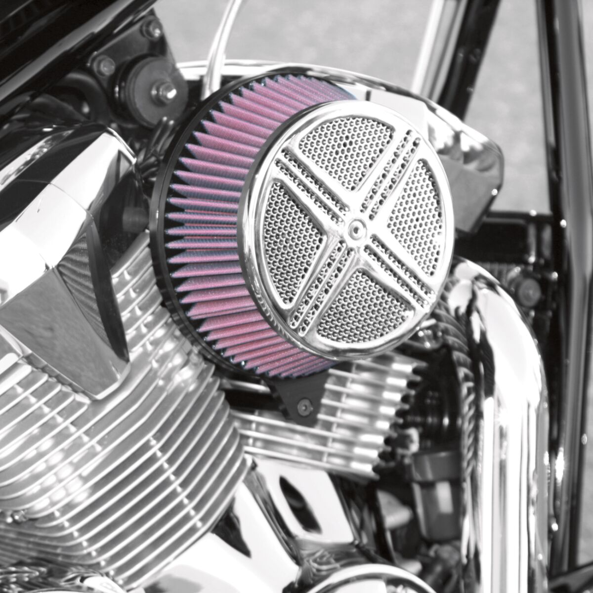 AIR CLEANER KIT XXX BIG AIR  CHROME