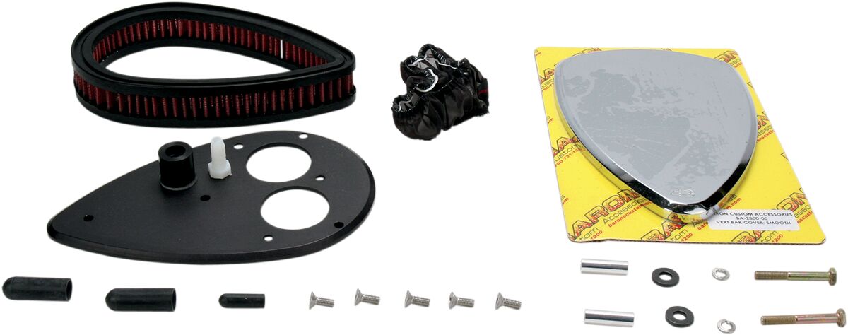 AIR CLEANER KIT BIG AIR  SMOOTH CHROME