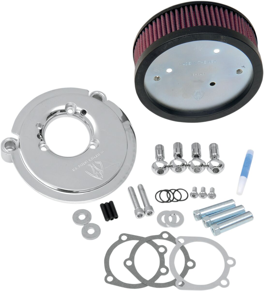 AIR FILTER KIT BIG SUCKER STAGE 1 STANDARD CHROME