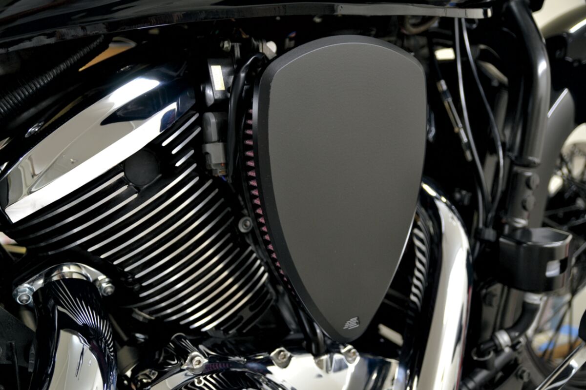 AIR CLEANER KIT BIG AIR SMOOTH CHROME BLACK
