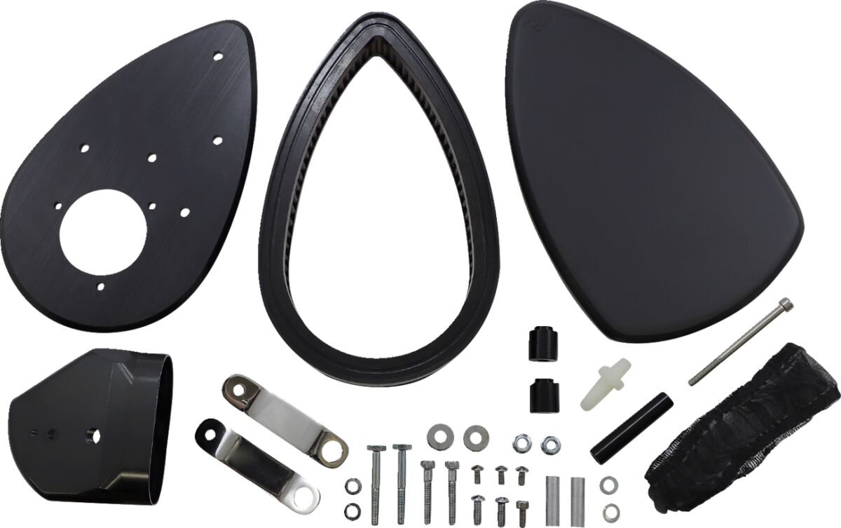 AIR CLEANER KIT BIG AIR SMOOTH CHROME BLACK