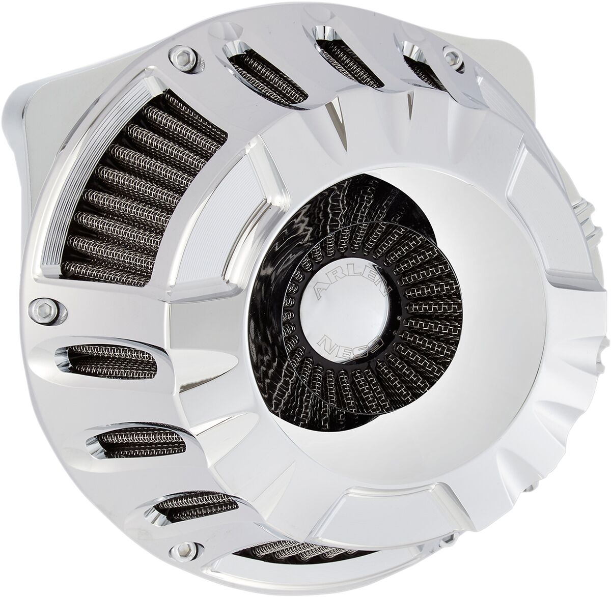 AIR CLEANER KIT INVERTED BIG SUCKER DEEP CUT CHROME