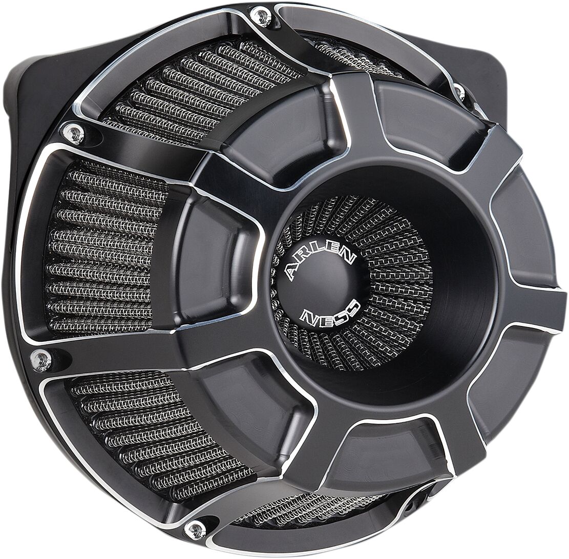 AIR CLEANER KIT INVERTED BIG SUCKER BEVELED BLACK