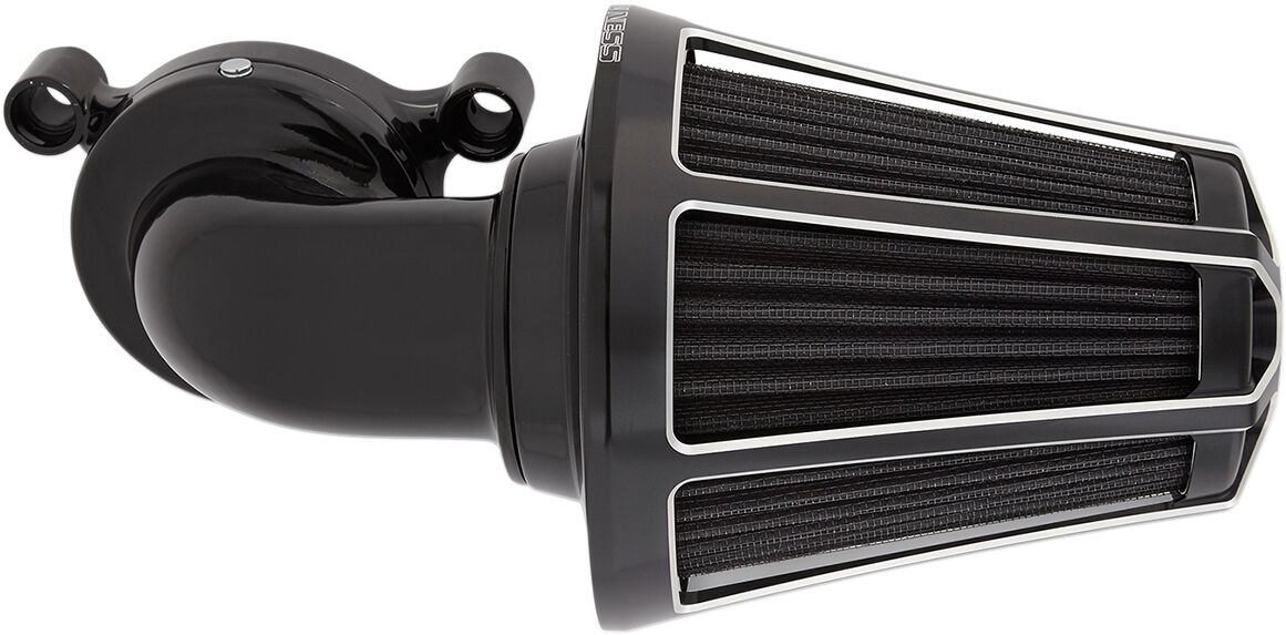 AIR CLEANER KIT MONSTER SUCKER WITH COVER BEVELED BLACK