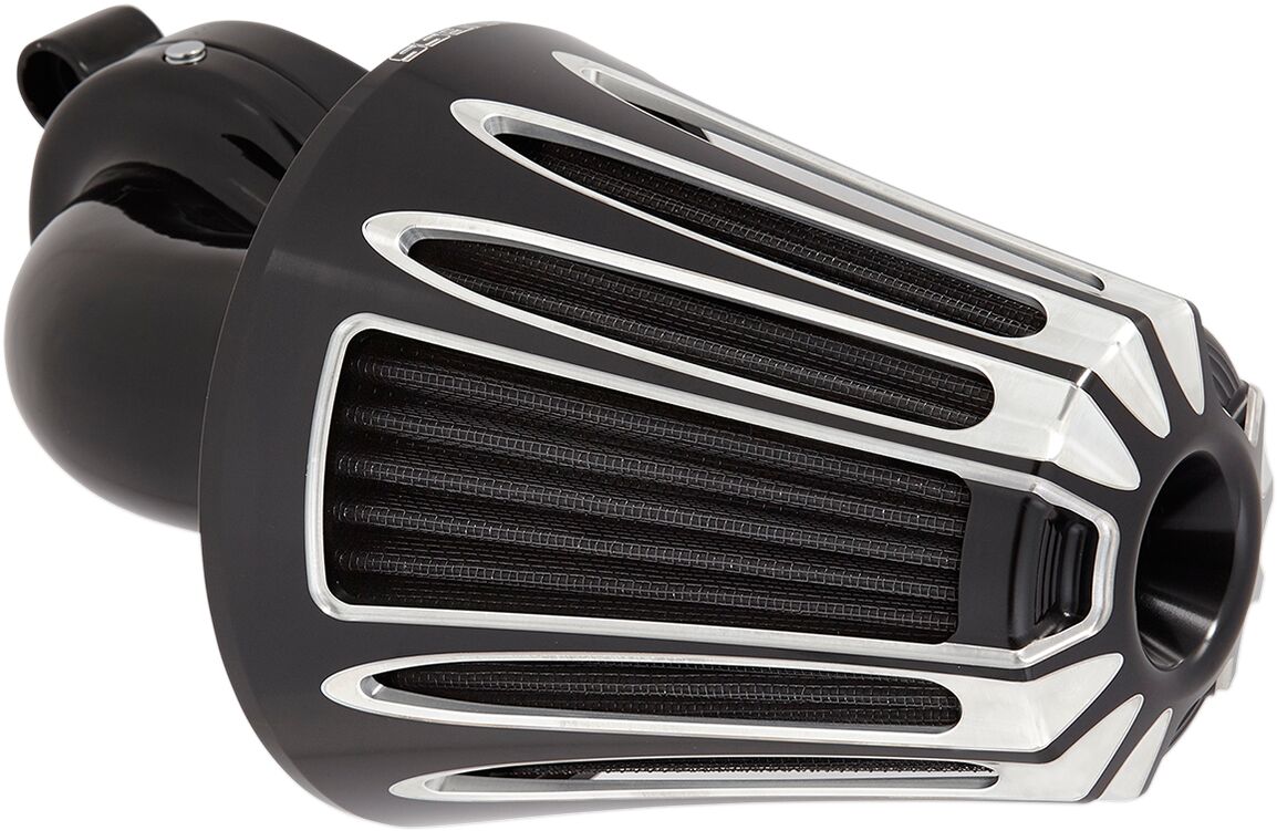 AIR CLEANER KIT MONSTER SUCKER WITH COVER DEEP CUT BLACK